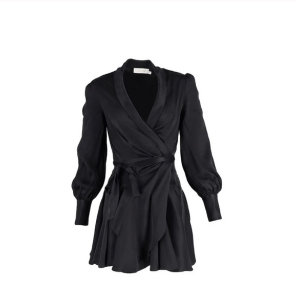 Zimmermann Dresses & Skirts - Zimmermann Black Wrap Mini Dress